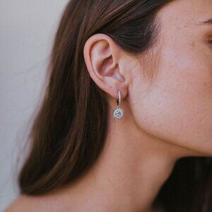 UNTAMED PETALS BY AMANDA JUDGE "Durant" Sparkling Silver Earrings